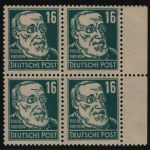SBZ 1948 - Mi-Nr. 218 d ** - MNH - Viererblock - BPP geprüft