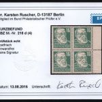 SBZ 1948 - Mi-Nr. 218 d ** - MNH - Viererblock - BPP geprüft