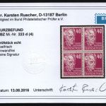 SBZ 1948 - Mi-Nr. 223 d ** - MNH - Viererblock - BPP geprüft
