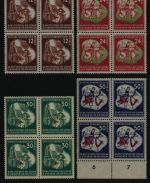 DDR 1951 - Mi-Nr. 289-292 ** - MNH - Viererblöcke