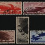 Russia / Sowjetunion 1934 - Mi-Nr. 483-487 gest / used - Luftschiffe (III)