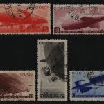 Russia / Sowjetunion 1934 - Mi-Nr. 483-487 gest / used - Luftschiffe (V)