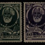 Russia / Sowjetunion 1943 - Mi-Nr. 883-884 ** - MNH - Turgenjew (I)