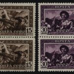 Russia / Sowjetunion 1941 - Mi-Nr. 804 A & 805 C ** - MNH - Paar senkrecht