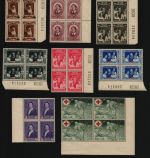 Belgien 1939 - Mi-Nr. 497-504 ** - MNH - Viererblöcke
