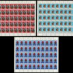 Luxemburg 1972 & 1974 - Mi-Nr. 852, 876 & 877 ** - MNH - Bogen