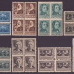 Polen 1947 - Mi-Nr. 455-462 A ** - MNH - Polnische Kultur I - Viererblock (II)