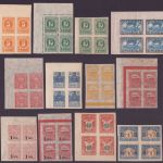 Estland 1919-1920 - ** / * - Lot verschiedene Viererblöcke - Mängel / Faults