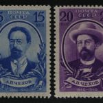 Russia / Sowjetunion 1940 - Mi-Nr. 732-735 ** - MNH - Tschechow / Chekhov (I)