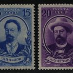 Russia / Sowjetunion 1940 - Mi-Nr. 732-735 ** - MNH - Tschechow / Chekhov (IV)