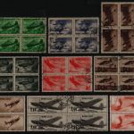 Russia / Sowjetunion 1945 - Mi-Nr. 972-980 gest / used - Viererblock - Flugzeuge