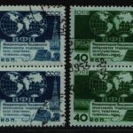 Russia / Sowjetunion 1950 - Mi-Nr. 1459-1460 gest / used - PTT - Viererblock