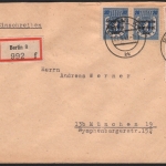 SBZ - Mi-Nr. 195 a, 202 vx, 205 waz (2) - Fernbrief - BPP geprüft