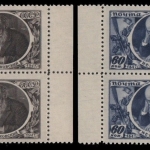 Russia / Sowjetunion 1947 - Mi-Nr. 1083-1084 ** - MNH - 4er-Block - Schukowskij