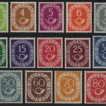 BRD 1951/52 - Mi-Nr. 123-138 ** - MNH - Posthorn - BPP-Attest