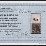 SBZ 1948 - Mi-Nr. 182 b P OR dgz ** - MNH - BPP-Befund