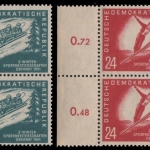 DDR 1951 - Mi-Nr. 280-281 ** - MNH - Viererblöcke