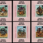Guinea-Bissau 1976 - Mi-Nr. Block 12-17 a A ** - MNH - UPU - Tanzmasken (I)