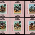 Guinea-Bissau 1976 - Mi-Nr. Block 12-17 a A ** - MNH - UPU - Tanzmasken (II)