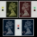 Großbritannien 1977 - Mi-Nr. 732-734 ** - MNH - Stegpaare - traffic light