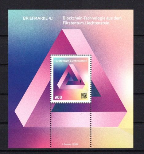 Liechtenstein MiNr. Block 46I Ritter postfrisch Blockchain Technologie