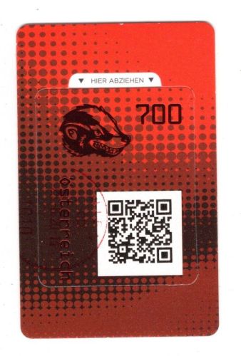 Österreich Cryp-stamp MiNr. 3539 ANK 5a Honigdachs schwarz, Ersttagsstempel