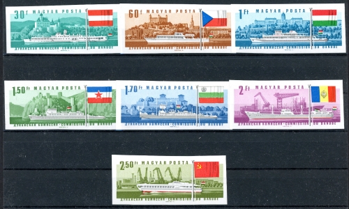 Ungarn MiNr. 2323-29 B postfrisch Donaukommission