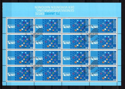 Liechtenstein Kleinbogen MiNr. 2003 gestempelt Jubiläum 75.Jahrestag UN