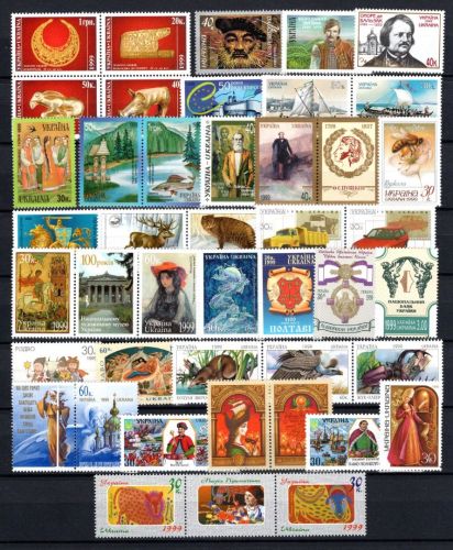 Ukraine MiNr. 295-352 Jahrgang 1999 komplett mit allen Blöcken postfrisch