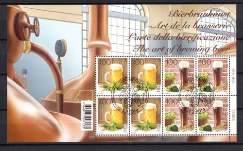 Schweiz ZD-Bogen MiNr. 2620-2621 gestempelt Bierbraukunst