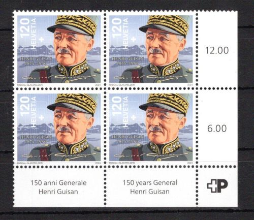 Schweiz MiNr. 2963 ER-Vbl. unten rechts postfrisch General Henri Guisan
