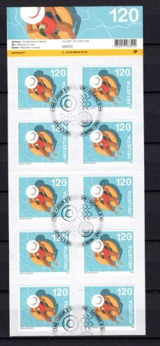 Schweiz Folienblatt MiNr. 2949 gestempelt Schwimmen