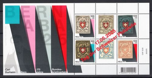 Schweiz MiNr. Block 146 mit Aufdruck 17.05.2025 postfrisch Briefmarken
