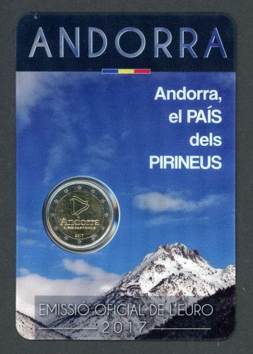 Andorra 2017 Coincard 2 Euro Gedenkmünze "Pyrenäen" BU