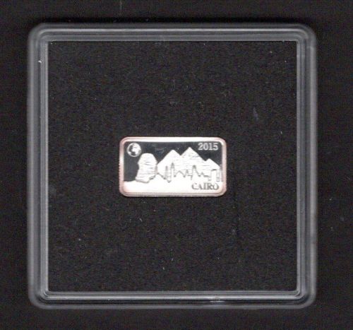 Solomonen 2015 Silberbarrenmünze "Pyramiden von Gizeh" 1/2 Dollar PP