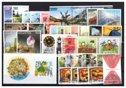 Schweiz Jahrgang 2014 MiNr. 2326-2374 komplett, gestempelt
