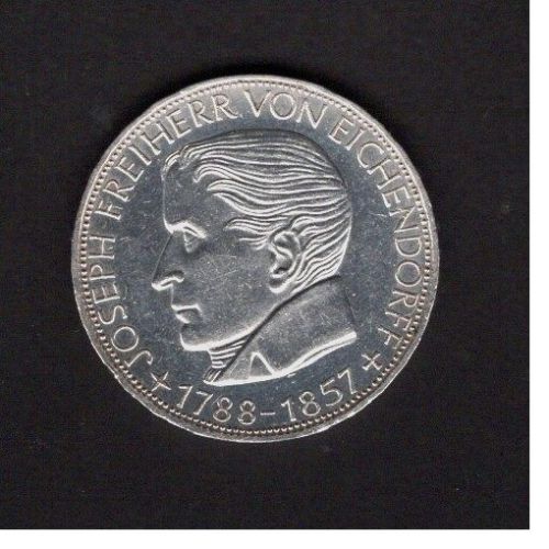 Bund 1957 5 DM Freiherr von Eichendorff