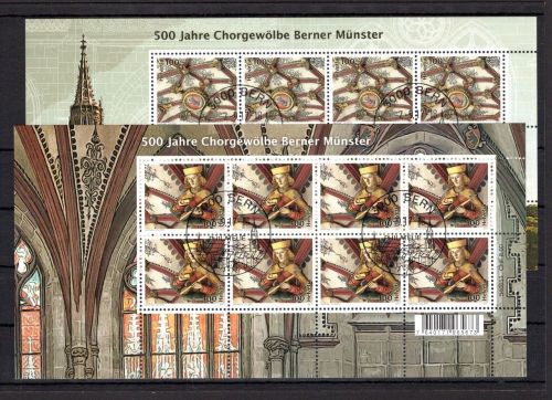 Schweiz MiNr. 2512-2513 Ersttagssonderstempel als Kleinbögen