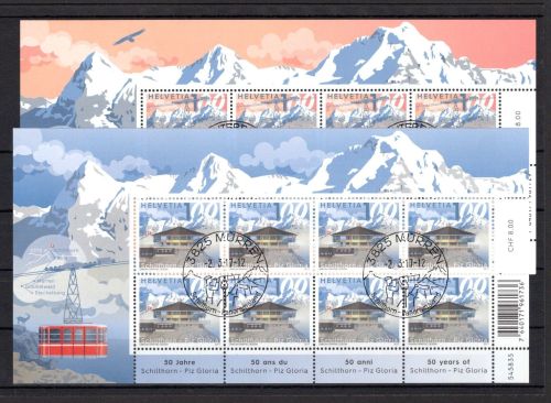 Schweiz MiNr. 2483-2484 Ersttagssonderstempel als Kleinbögen