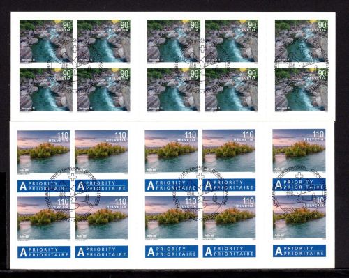 Schweiz MiNr. MH 0-199 + 0-200 Ersttagssonderstempel Flusslandschaften