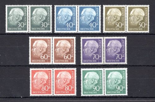 Bund MiNr. 259-265 x postfrisch waag. Paare