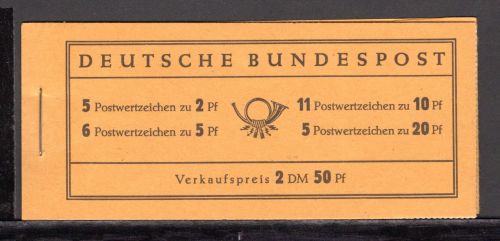 Bund Markenheftchen MiNr. MH 2 d postfrisch komplett