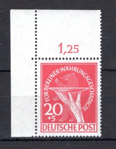 Berlin MiNr. 69 Eckrand ol postfrisch ungefaltet