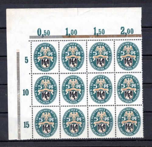 Weimarer Republik MiNr. 375 postfrisch 12er Bogenteil