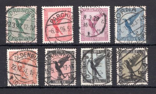 Weimarer Republik MiNr. 378-384 Vollstempel