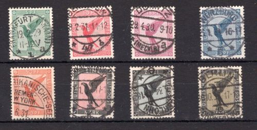 Weimarer Republik MiNr. 378-384 Vollstempel
