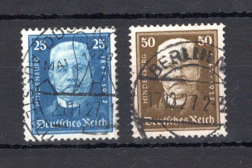 Weimarer Republik MiNr. 405-406 gestempelt geprüft Schlegel