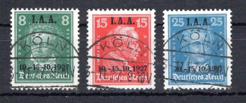 Weimarer Republik MiNr. 407-409 gestempelt geprüft Schlegel