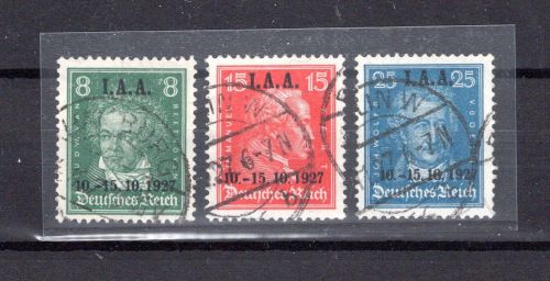 Weimarer Republik MiNr. 407-409 gestempelt geprüft Schlegel