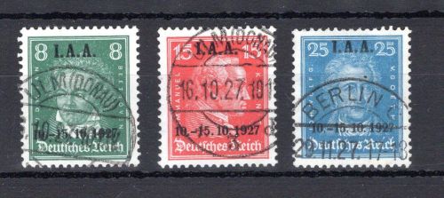 Weimarer Republik MiNr. 407-409 gestempelt